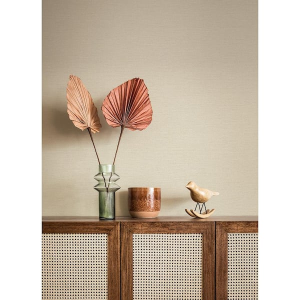 Estefan Cream Distressed Texture Non-Pasted Vinyl Wallpaper