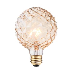 40 Watt Crystal Shape Dimmable Vintage Edison Incandescent Light Bulb, Soft White Light