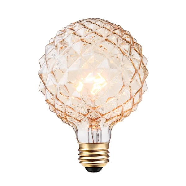 Globe Electric 40 Watt Crystal Shape Dimmable Vintage Edison Incandescent Light Bulb, Soft White Light