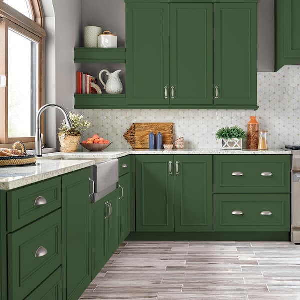 1 gal. #S400-7 Deep Viridian Satin Enamel Interior/Exterior Cabinet, Door & Trim Paint