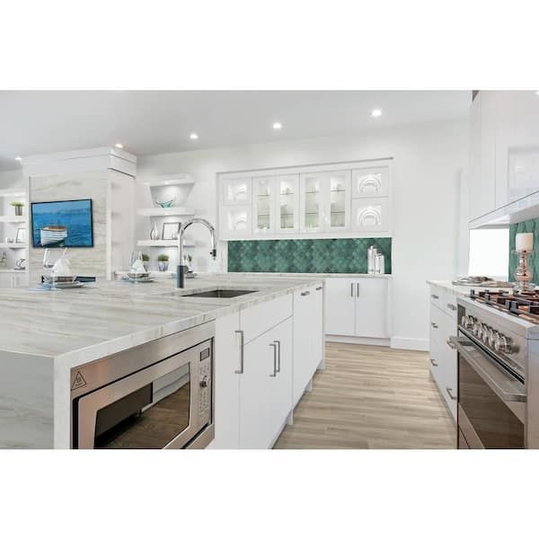 Premier Accents Allure Green Glossy 12 in. x 12 in. Glazed Ceramic Arabesque Mosaic Tile (0.74 sq. ft. / piece)