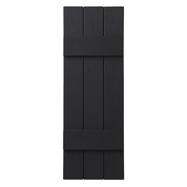 Black Ply Gem Shutters and Accents VIN3C1143 33 3 Closed Board & Batten