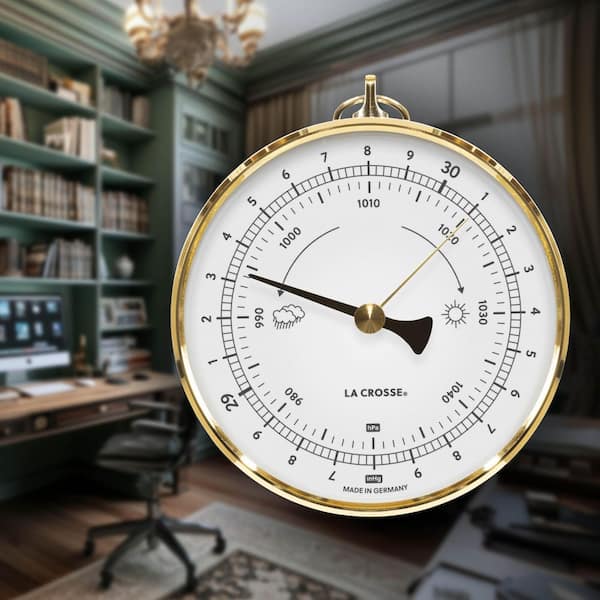 White Analog Dial Barometer