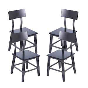 Black Wood Dining Chair Set of 4