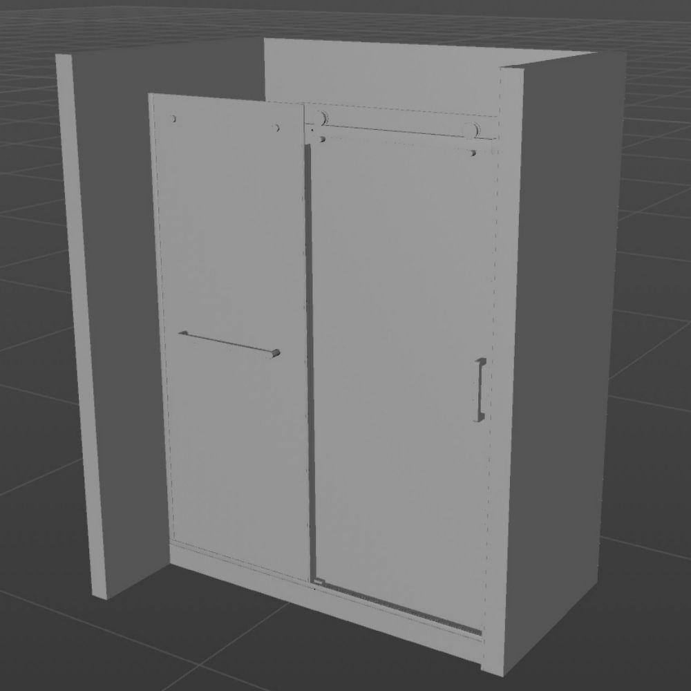 56-60" Brushed Nickel and Glass Sliding Shower Door