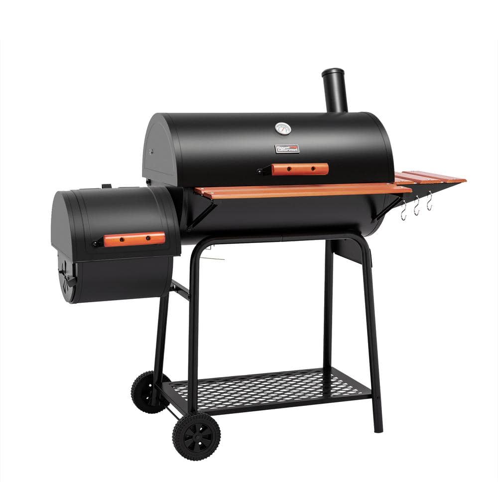 Royal Gourmet 30" Black Barrel Charcoal Grill with Smoker