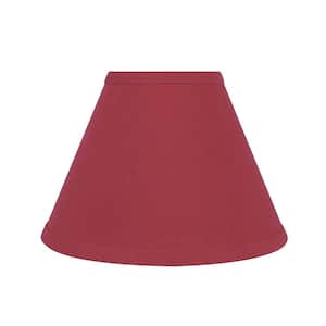 9 in. x 6-1/2 in. Red Hardback Empire Lamp Shade