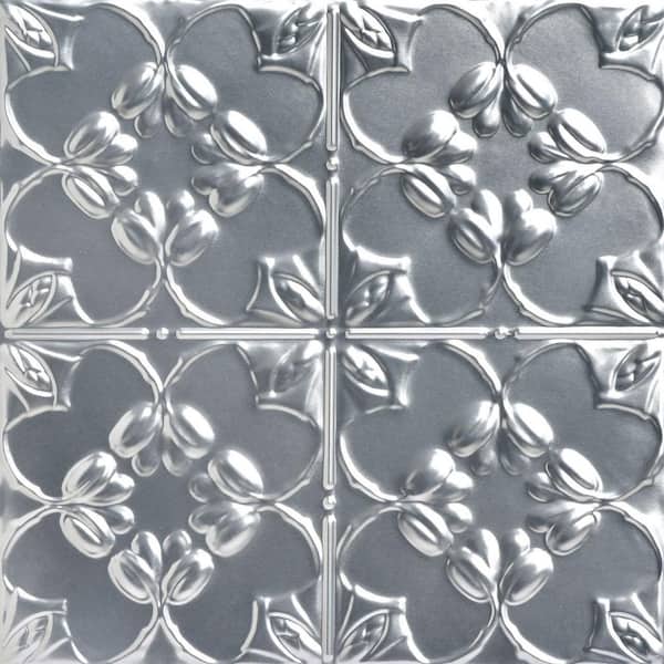 Lilac Lacquered Steel 2 ft. x 2 ft. Decorative Nail Up Tin Ceiling Tile (24 sq. ft./case)