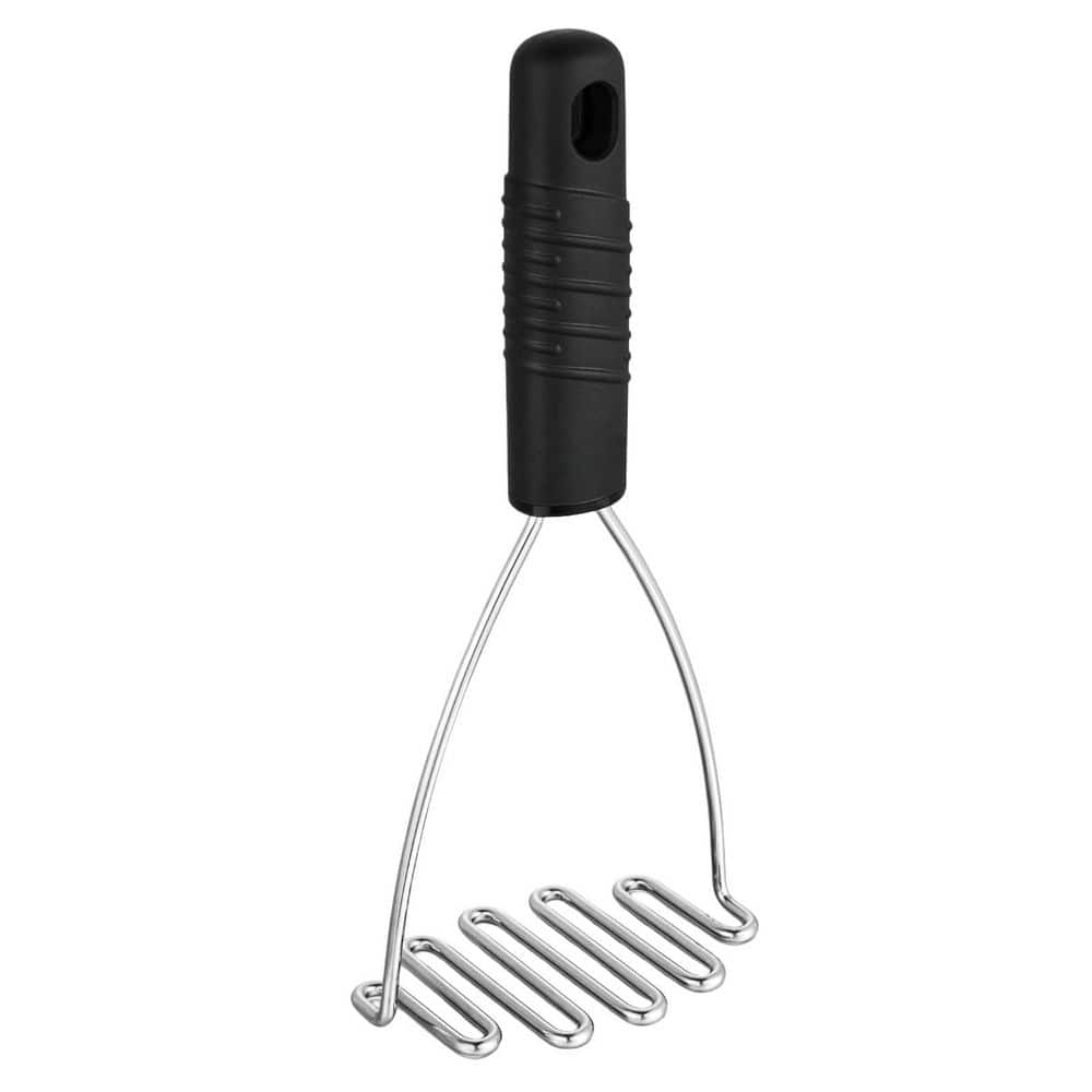 Black Stainless Steel Potato Masher Kitchen Tool with Non Slip Handle for Potato Fruit Vegetable Mashing Home Cooking price history on PriceWatchPro