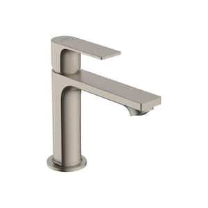 Rebris E Single Handle Single Hole Bathroom Faucet in Brushed Nickel