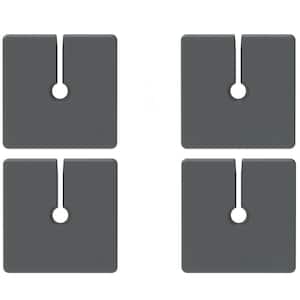 Magnetic Cord Holder Silicone Cable Organizer Blocks in Gray (4-Pack)