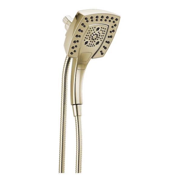 Delta In2ition 5-Spray Patterns 2.5 GPM 5.75 in. Wall Mount Dual Shower Heads in Lumicoat Polished Nickel