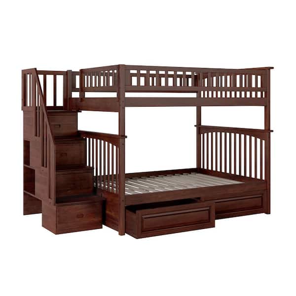 Atlantic Furniture Columbia Staircase, Ryan Twin Over Full Staircase Bunk Beds