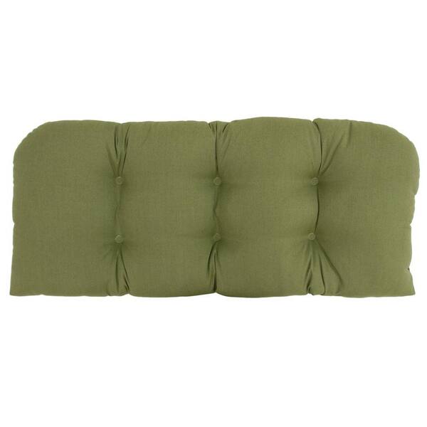 Unbranded Sunbrella Spectrum Cilantro Tufted Outdoor Bench Cushion