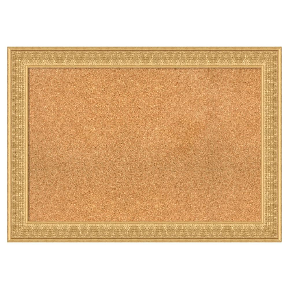 Amanti Art Trellis Gold Wood Framed Natural Corkboard 42 in. x 30 in ...