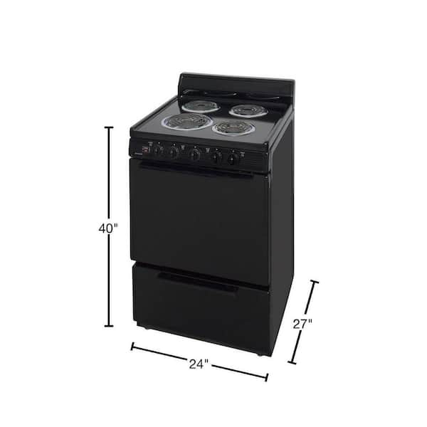 Premier 24-in Glass Top 4 Elements 2.9-cu ft Freestanding Electric