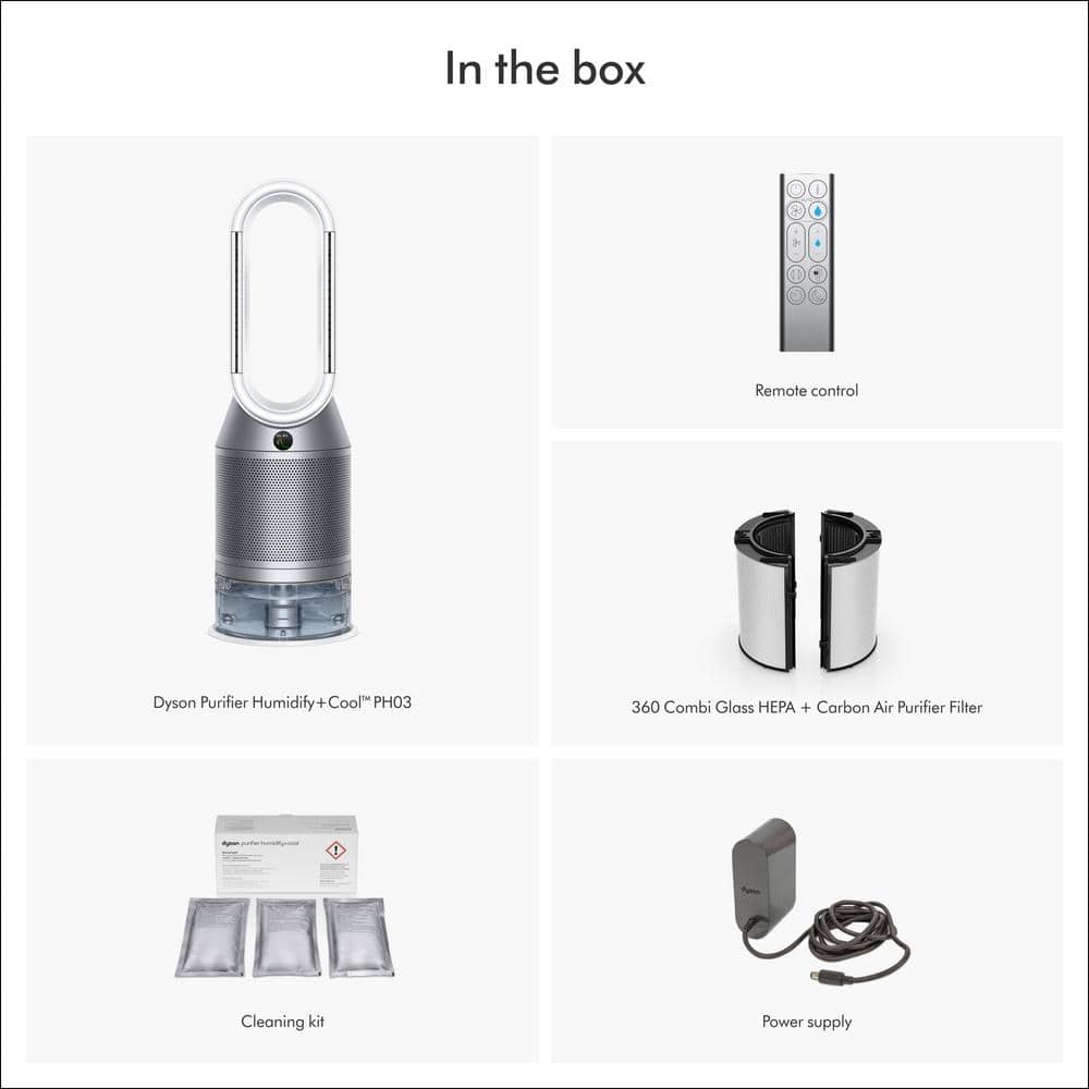 White and Silver Smart Air Purifier with HEPA Filter
