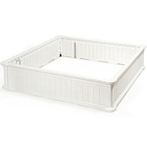 48 in. Tall White Plastic Raised Bed
