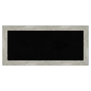 Dove Greywash Narrow Framed Black Corkboard 34 in. x 16 in. Bulletine Board Memo Board