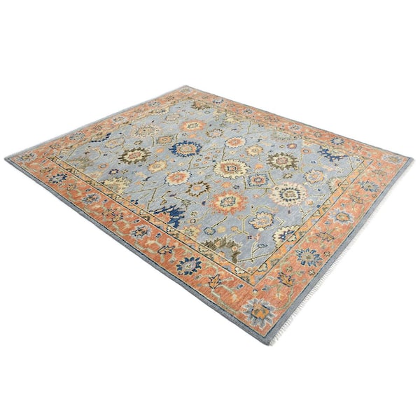 Liza Contemporary Light Gray 9 ft. x 12 ft. Handmade Area Rug