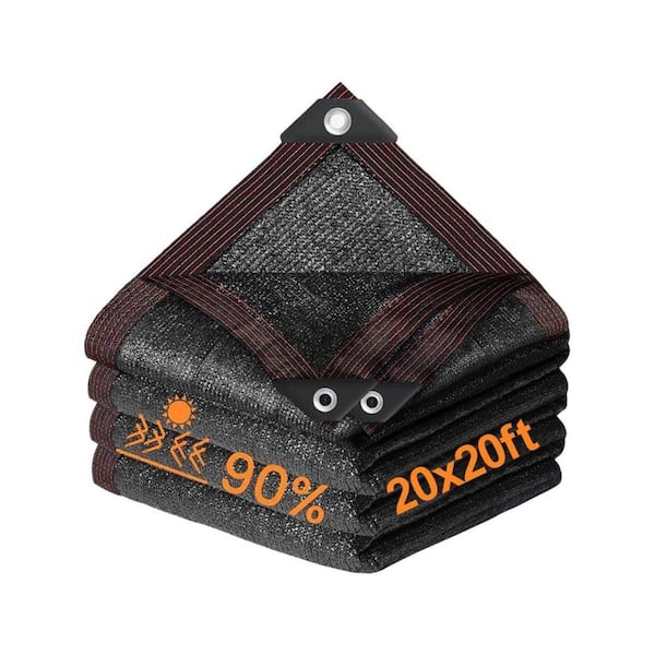 20 x 20 FT 90% Shade Cloth for Garden Outdoor Sun Shade Cover for Pergola Patio Plants Greenhouse Chicken Coop