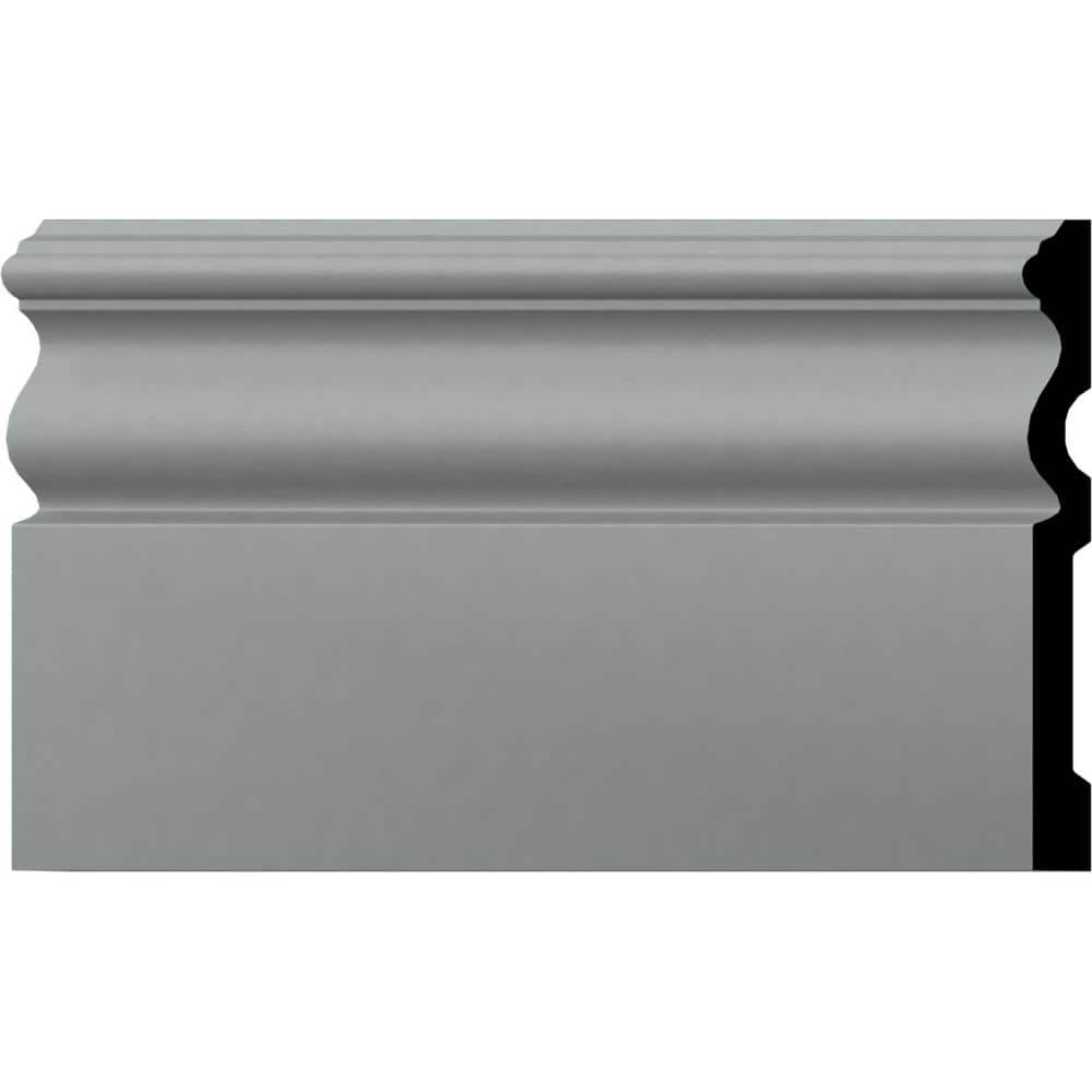 Gray Polyurethane Traditional Baseboard Moulding 94.5"