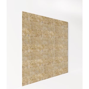 Hyatt Polished Yellow Beige 12 in. x 24 in. Finished Marble Natural Stone Look Floor and Wall Tile (8 sq. ft./Case)