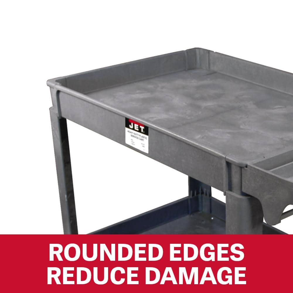 Jet PUC-3725 Heavy Duty Mobile Resin Utility Cart with Quiet Casters
