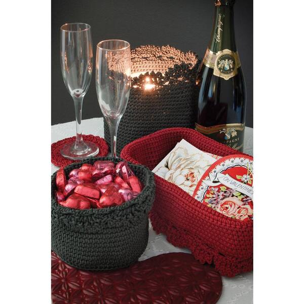 Heritage Lace Mod Crochet Round Polypropylene Basket