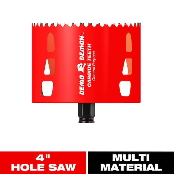 4 in. Carbide Hole Saw with 2-3/8 in. Cutting Depth