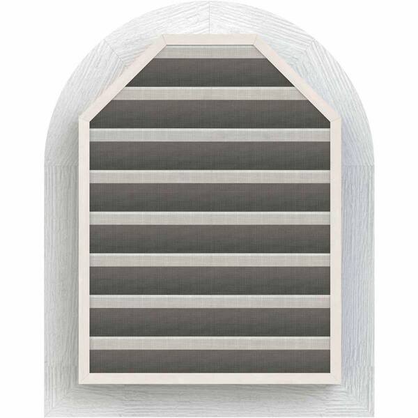 Ekena Millwork 23&quot; x 23&quot; Round Top Primed Rough Sawn Western Red 