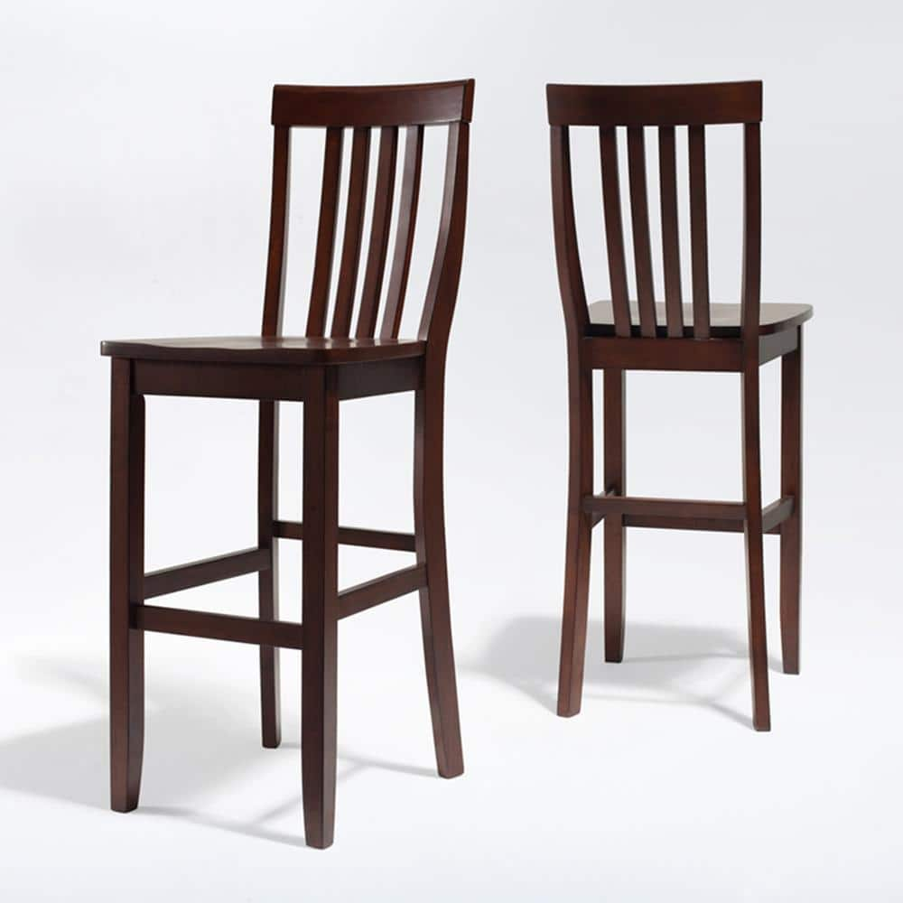 Crosley Furniture Crosley 30 In Mahogany School House Bar Stool Set Of Two Cf500330 Ma The Home Depot