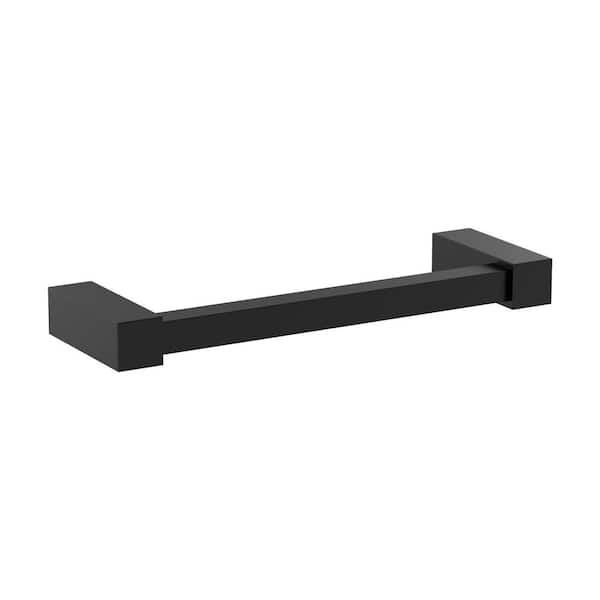 Monument 8 in. Wall Mounted Towel Bar in Matte Black