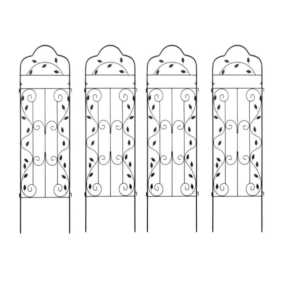 Metal 60 x 18 in. Garden Trellis 4-Packs for Climbing Plants Flowers Vegetables Planting Arched Outdoor Decoration price history on PriceWatchPro