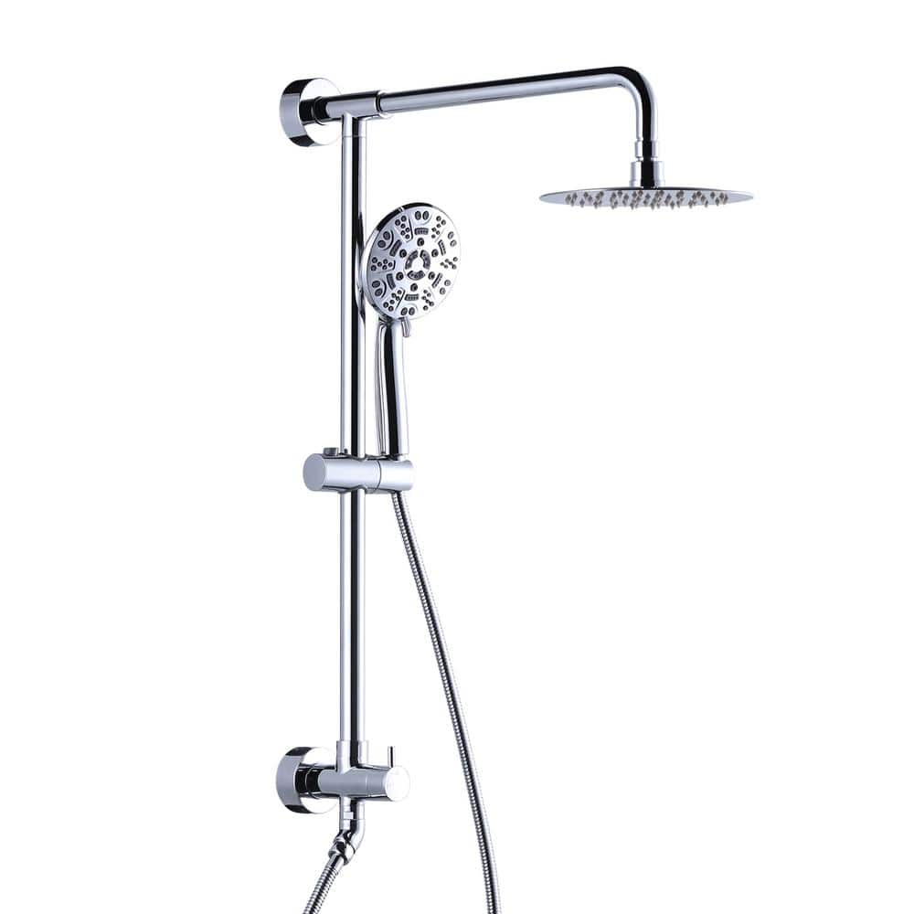 Polished Chrome 7-Spray Multifunction Wall Bar Shower Kit