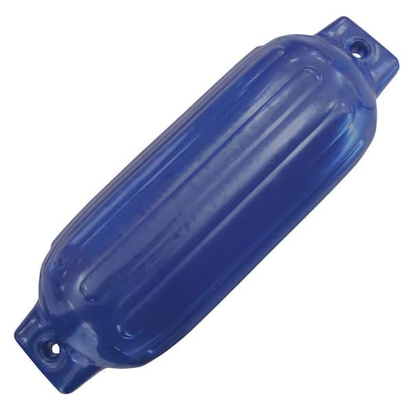 Dock Edge 8.5 in. x 27 in. Ribbed Boat Fender, Navy Blue