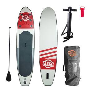 10.5 ft. Red Inflatable Paddle Board with Carry Bag