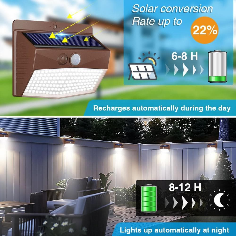 Brown Solar LED Motion Sensor Pathway Lights Multipack