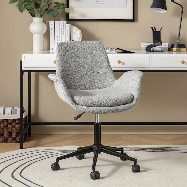 JAYDEN CREATION Benita Grey Modenr 360° Swivel Office Chair