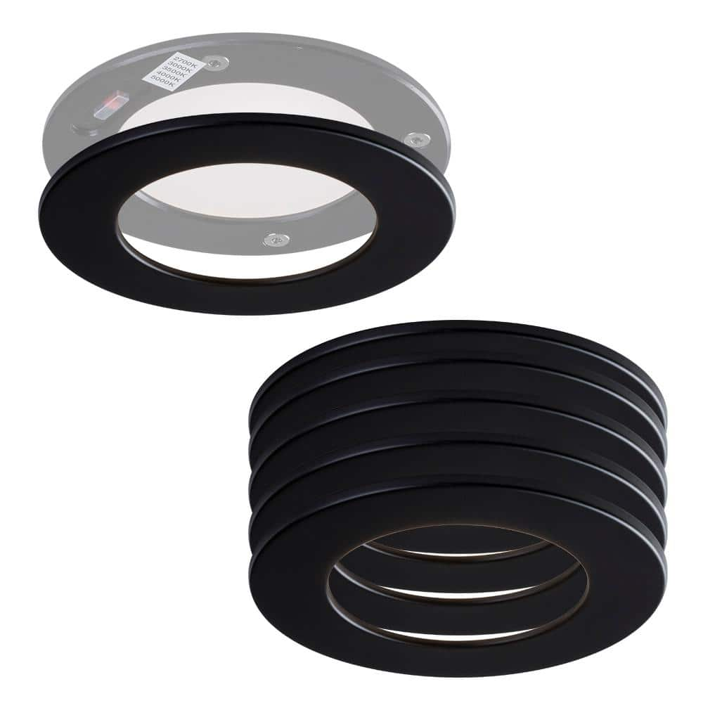 Liteline SPEX Lighting - 4 In. Round Black Trim For Slim Fixtures (6 ...