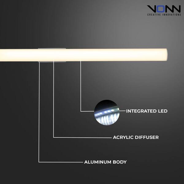 Procyon VMW11636SW 36 in. White LED Vanity and Bathroom Lighting Fixture Procyon VMW11636SW 36 in. White LED Vanity and Bathroom Lighting Fixture