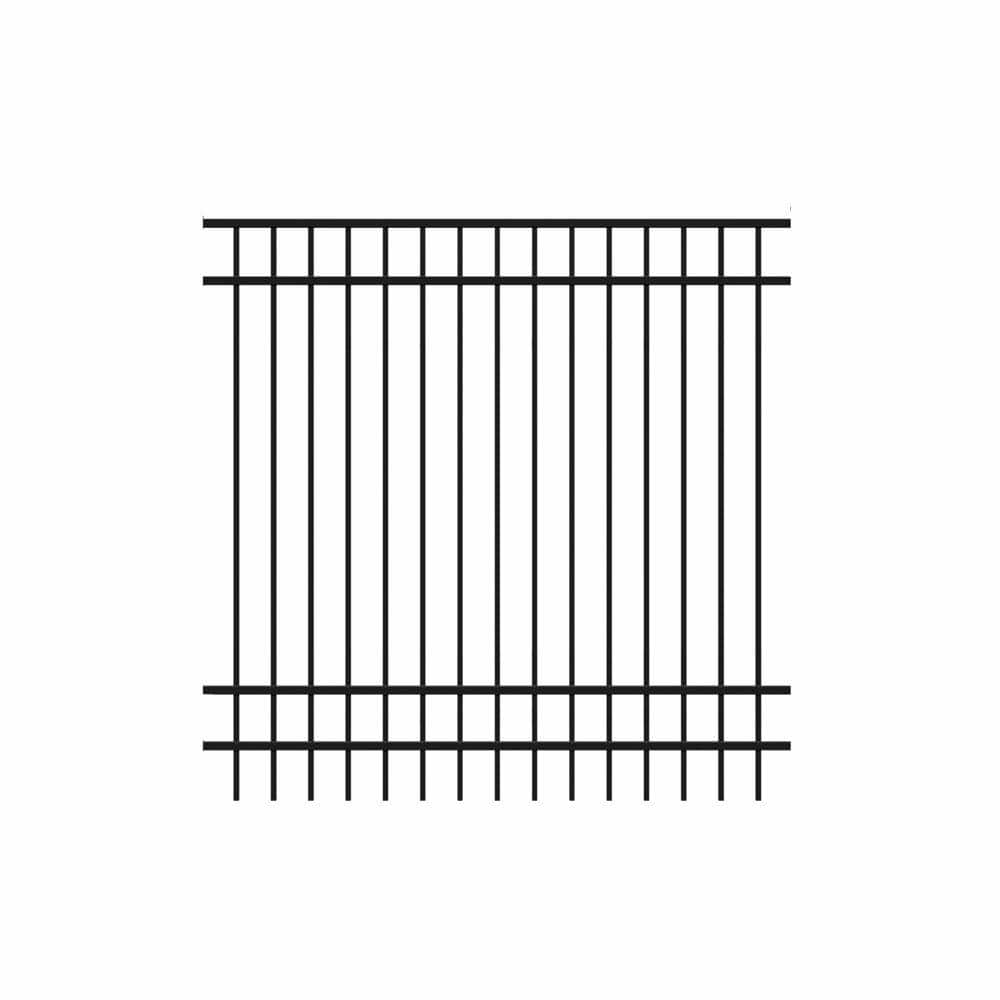 Natural Reflections Standard-Duty 6 ft. H x 6 ft. W Black Aluminum Pre-Assembled Fence Panel price history on PriceWatchPro