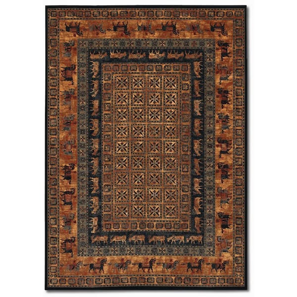 Couristan Old World Classics Pazyrk Burnished Rust 5 ft. x 7 ft. Area Rug