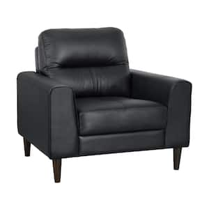 Black and Brown Faux Leather Arm chair