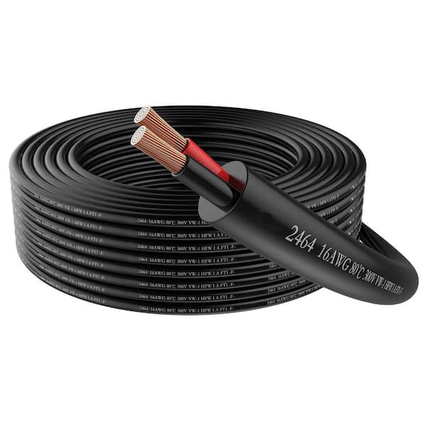 16 Gauge 2 Conductor 50 ft. Stranded Landscape Lighting Wire 16 / 2 Tinned Copper Hookup Wire for LED Lamp Speaker