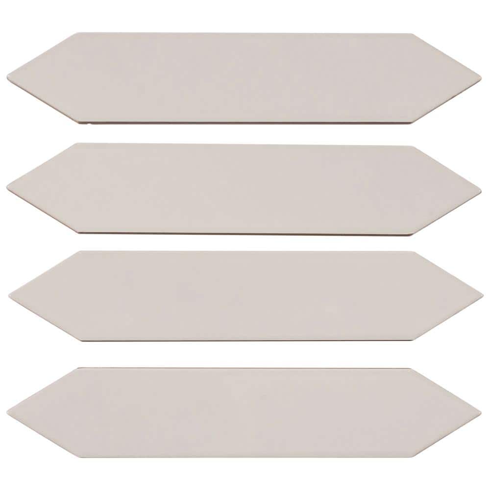 Concerto-Bowtie Verucci 2 in. x 8 in. Glossy Ceramic Picket Wall Tile (8.14