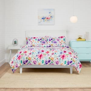 Emme 3-Piece Multi-Color Bright Floral King Comforter Set