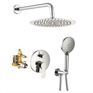 Shower Head Single Handle 1-Spray Shower Faucet 2.5 GPM with Anti Scald in. Chrome