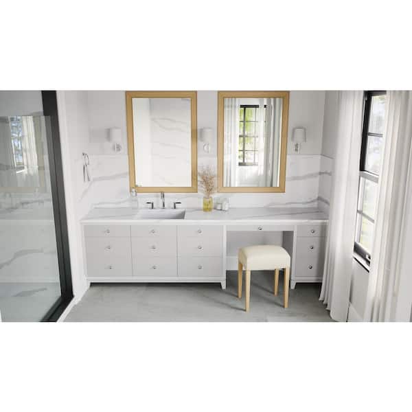 4 in. x 6 in. Quartz Countertop Sample in Bianco Calacatta