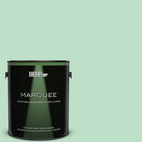 BEHR MARQUEE 1 gal. #470C-3 Spirited Green Semi-Gloss Enamel Exterior Paint & Primer